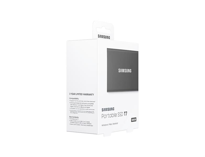 Samsung Portable SSD T7 500 GB Grijs