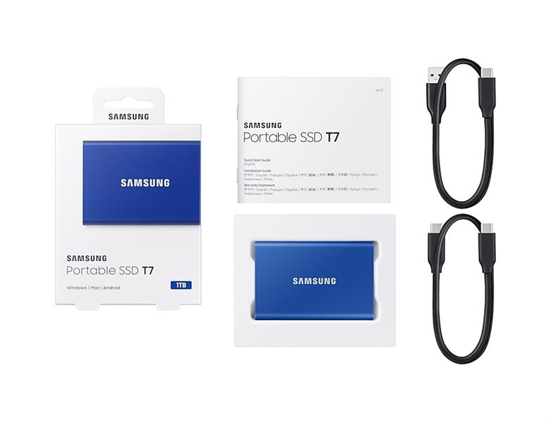 Samsung Portable SSD T7 1 TB Blauw