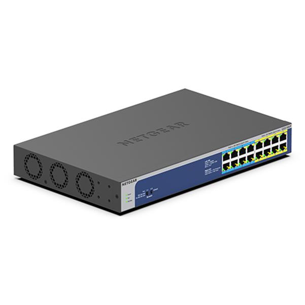 Netgear GS516UP Unmanaged Gigabit Ethernet (10/100/1000) Grijs Power over Ethernet (PoE)