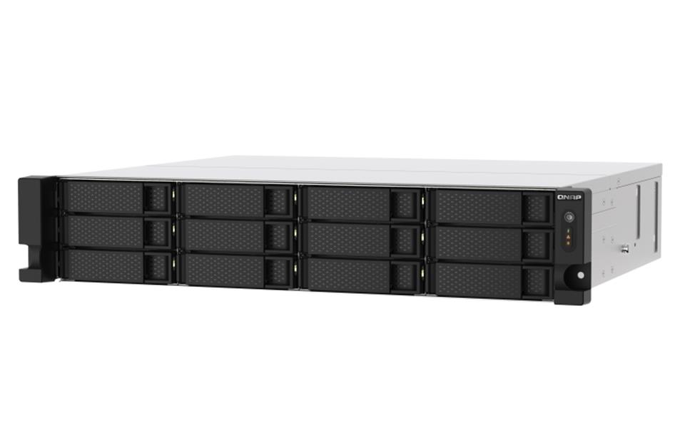 QNAP TS-1273AU-RP-8G data-opslag-server NAS Rack (2U) Ethernet LAN Aluminium, Zwart V1500B