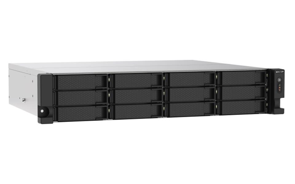 QNAP TS-1273AU-RP-8G data-opslag-server NAS Rack (2U) Ethernet LAN Aluminium, Zwart V1500B