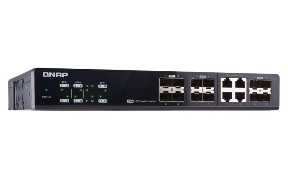 QNAP QSW-M1204-4C netwerk-switch Managed 10G Ethernet (100/1000/10000) Zwart
