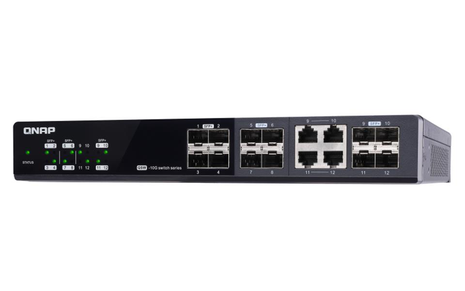 QNAP QSW-M1204-4C netwerk-switch Managed 10G Ethernet (100/1000/10000) Zwart
