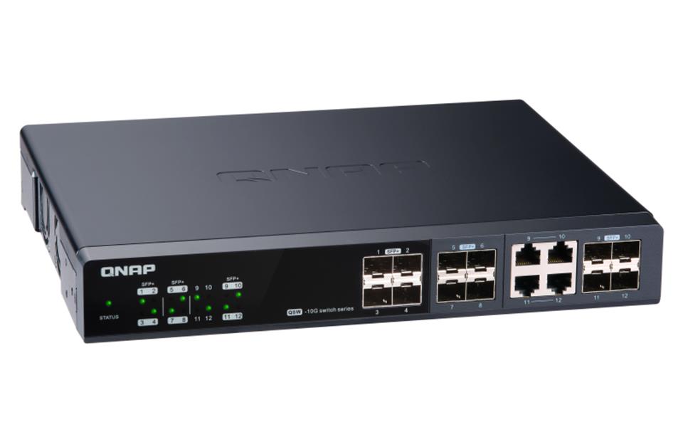 QNAP QSW-M1204-4C netwerk-switch Managed 10G Ethernet (100/1000/10000) Zwart