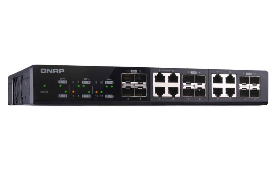 QNAP QSW-M1208-8C netwerk-switch Managed 10G Ethernet (100/1000/10000) Zwart