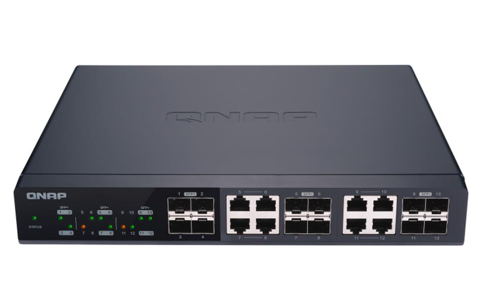 QNAP QSW-M1208-8C netwerk-switch Managed 10G Ethernet (100/1000/10000) Zwart