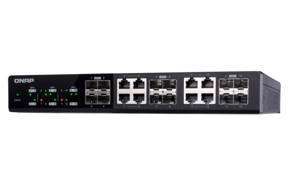 QNAP QSW-M1208-8C netwerk-switch Managed 10G Ethernet (100/1000/10000) Zwart