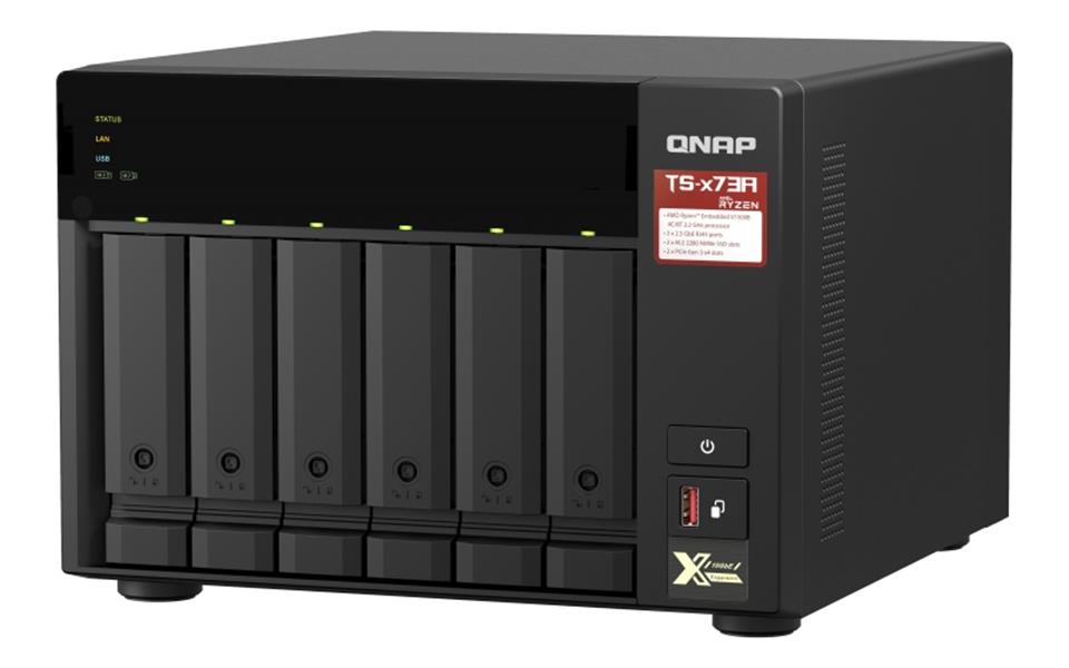 QNAP TS-673A NAS Tower Ethernet LAN Antraciet V1500B