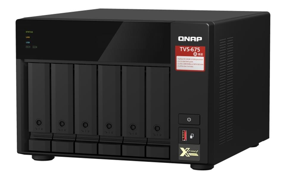 QNAP TVS-675 NAS Tower Ethernet LAN Zwart KX-U6580