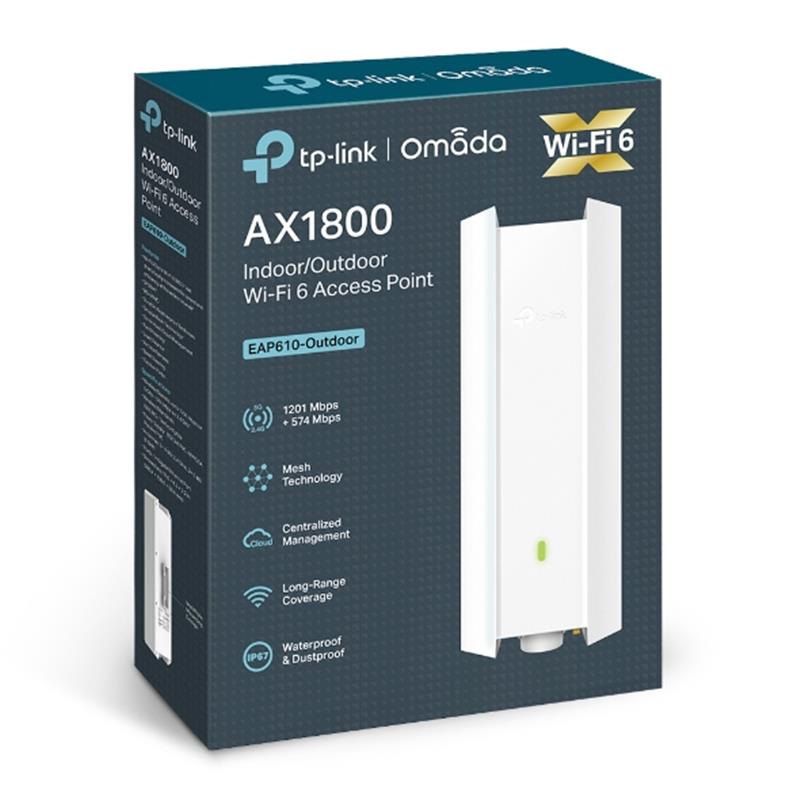 TP-LINK EAP610-OUTDOOR draadloos toegangspunt (WAP) 1201 Mbit/s Wit Power over Ethernet (PoE)