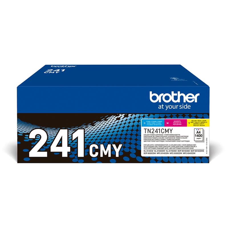 Brother TN-241CMY tonercartridge 3 stuk(s) Origineel Cyaan, Magenta, Geel