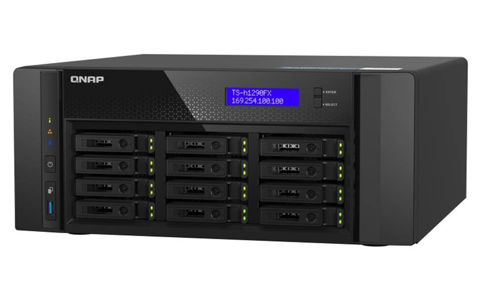 QNAP TS-h1290FX NAS Tower Ethernet LAN Zwart 7232P