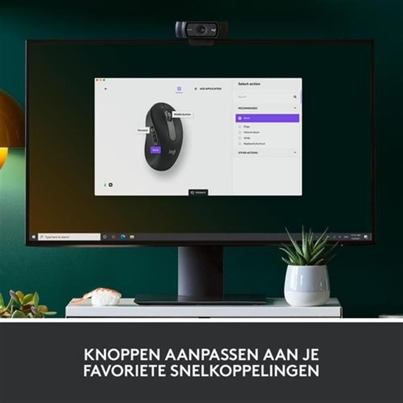 Logitech Signature M650 Draadloze Muis - Voor kleine tot middelgrote handen, 2 jaar batterijduur, stil klikken, aanpasbare zijknoppen, Bluetooth, comp