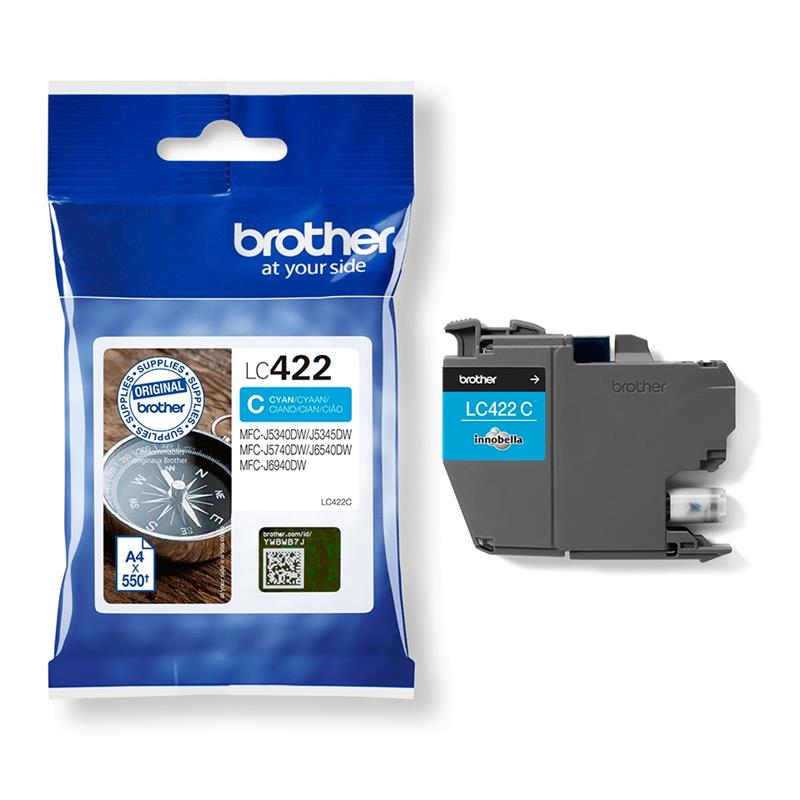 Brother LC-422C inktcartridge 1 stuk(s) Origineel Cyaan