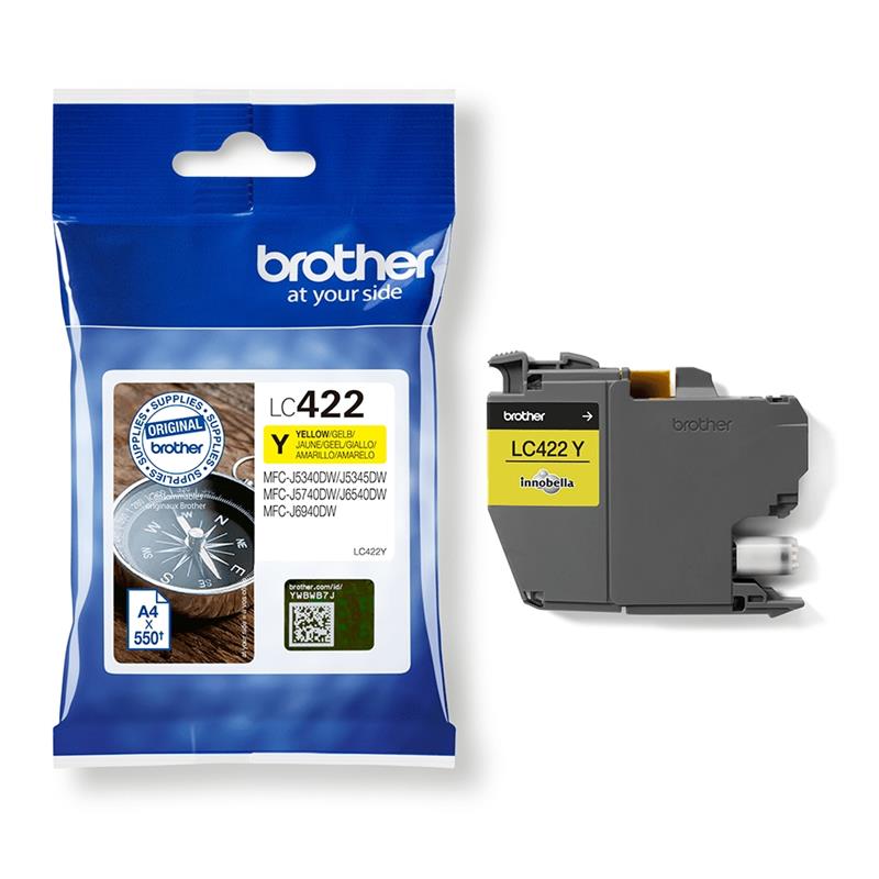 Brother LC-422Y inktcartridge 1 stuk(s) Origineel Geel