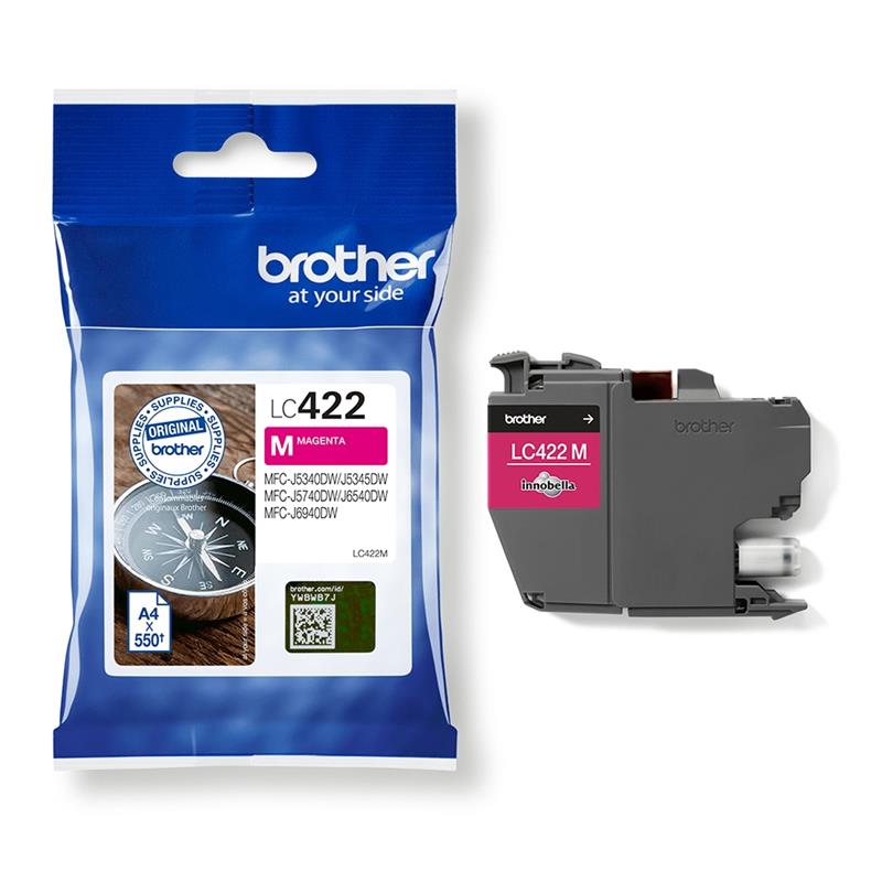 Brother LC-422M inktcartridge 1 stuk(s) Origineel Magenta