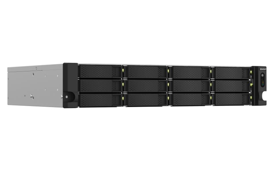 QNAP TS-1264U-RP NAS Rack (2U) Ethernet LAN Aluminium, Zwart