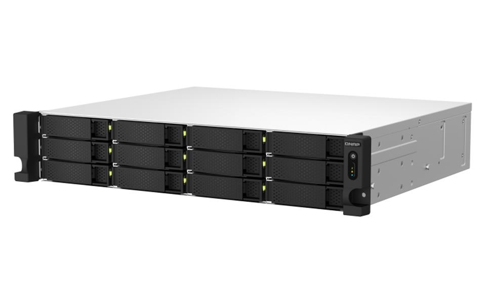 QNAP TS-1264U-RP NAS Rack (2U) Ethernet LAN Aluminium, Zwart