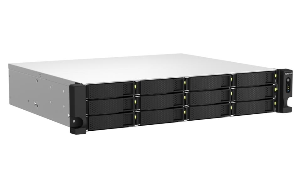 QNAP TS-1264U-RP NAS Rack (2U) Ethernet LAN Aluminium, Zwart