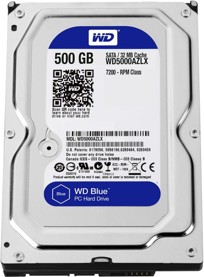 HARD DRIVE 500GB BLUE 7200RPM 32MB 3 5IN