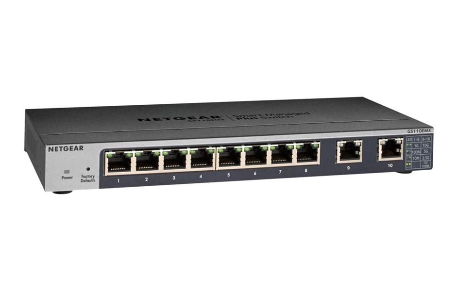 Netgear GS110EMX Managed L2 10G Ethernet (100/1000/10000) Zwart