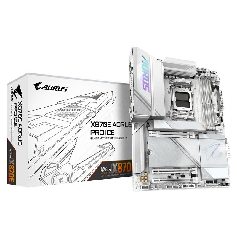 GIGABYTE X870E AORUS PRO ICE moederbord AMD X870E Socket AM5 ATX