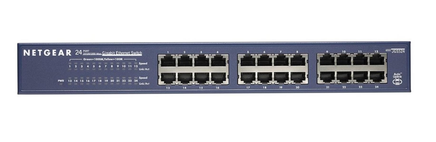 Netgear ProSAFE Unmanaged Switch - JGS524 - 24 Gigabit Ethernet poorten 10/100/1000 Mbps