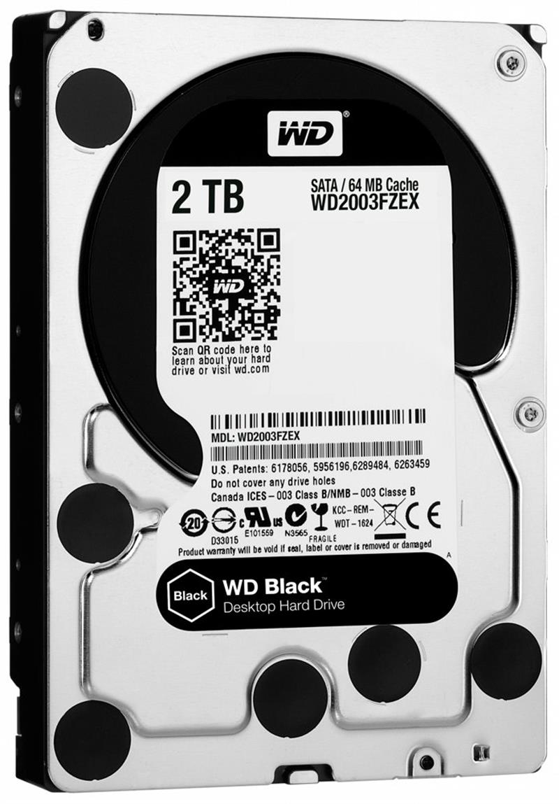 Western Digital BLACK Performance Desktop HDD 2TB 3 5 SATA3 64MB 7200RPM 164 MB s