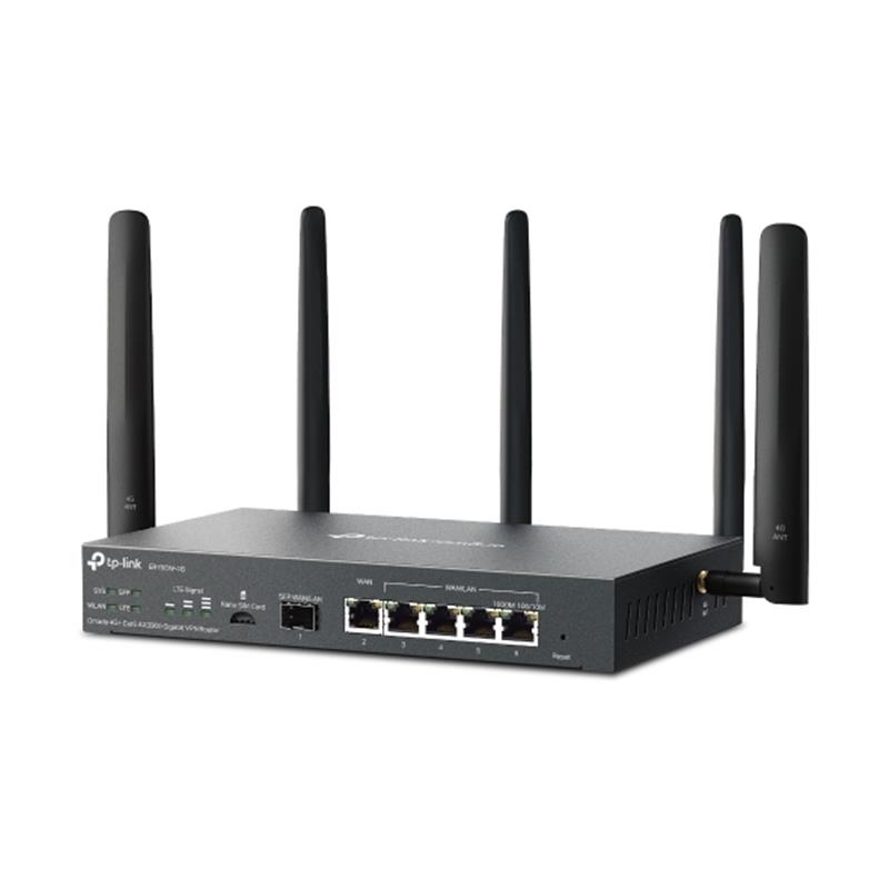 TP-Link ER706W-4G draadloze router Gigabit Ethernet Dual-band (2.4 GHz / 5 GHz) Zwart