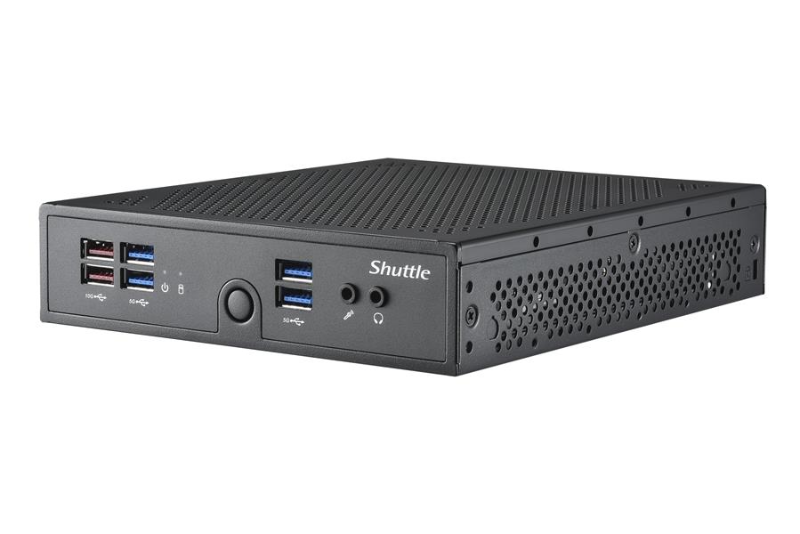 Shuttle XPC slim Barebone DS50U5, i5-1335U, 2x LAN (1x 2.5Gbit ,1x 1Gbit), 1xCOM,1xHDMI,1xDP, 1x VGA, ventilatorloos , 24/7 permanent gebruik