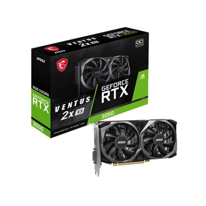 MSI GEFORCE RTX 3050 VENTUS 2X XS 8G OC videokaart NVIDIA 8 GB GDDR6