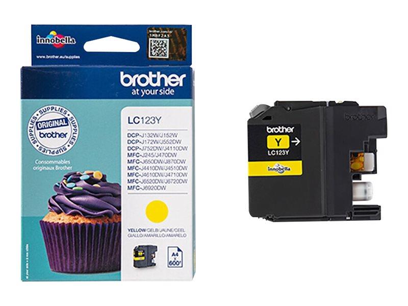 Brother LC-123Y inktcartridge Origineel Geel 1 stuk(s)