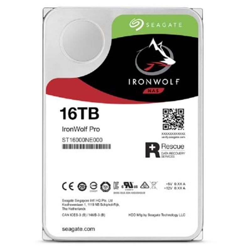 Seagate IronWolf Pro ST16000NT001 interne harde schijf 3.5"" 16 TB