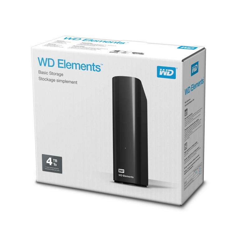 Western Digital External HDD 4TB 3 5 USB3 0 5 Gbps 5400 RPM Black